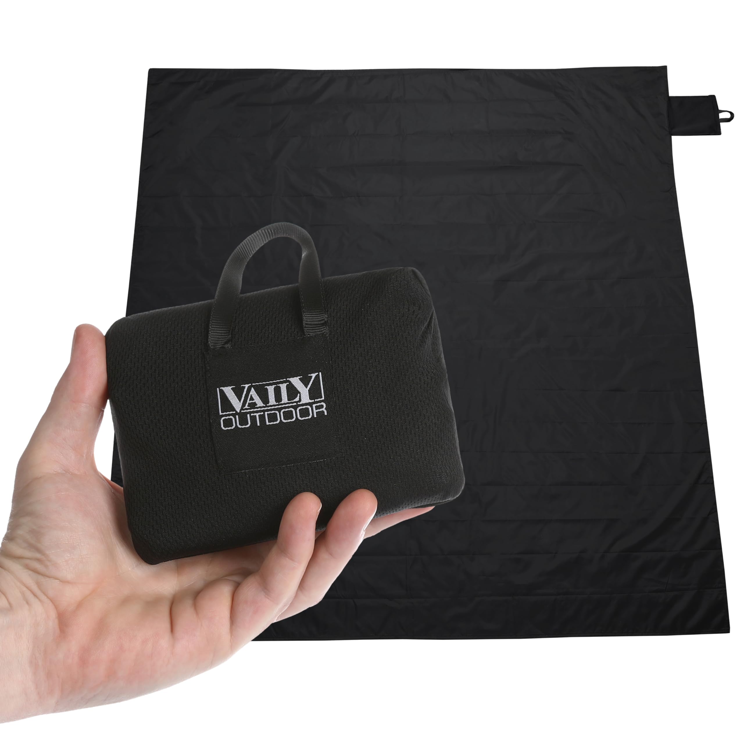 Vaily Mini Picnic Blanket Mat - Thin and lightweight accessoire for beach, travel, picnic and camping - 160 x 140 cm