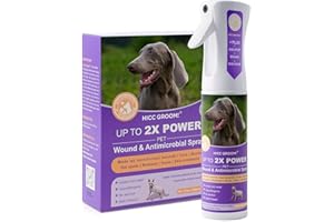 HICC GROOM! Hot Spot Treatment and Itch Relief Spray for Dogs & Cats, Rapidly Alleviate Dry Itchy Skin, Skin Allergies, Scratching, Excessive Licking, 2X Strength Formula, 10.1 Fl Oz