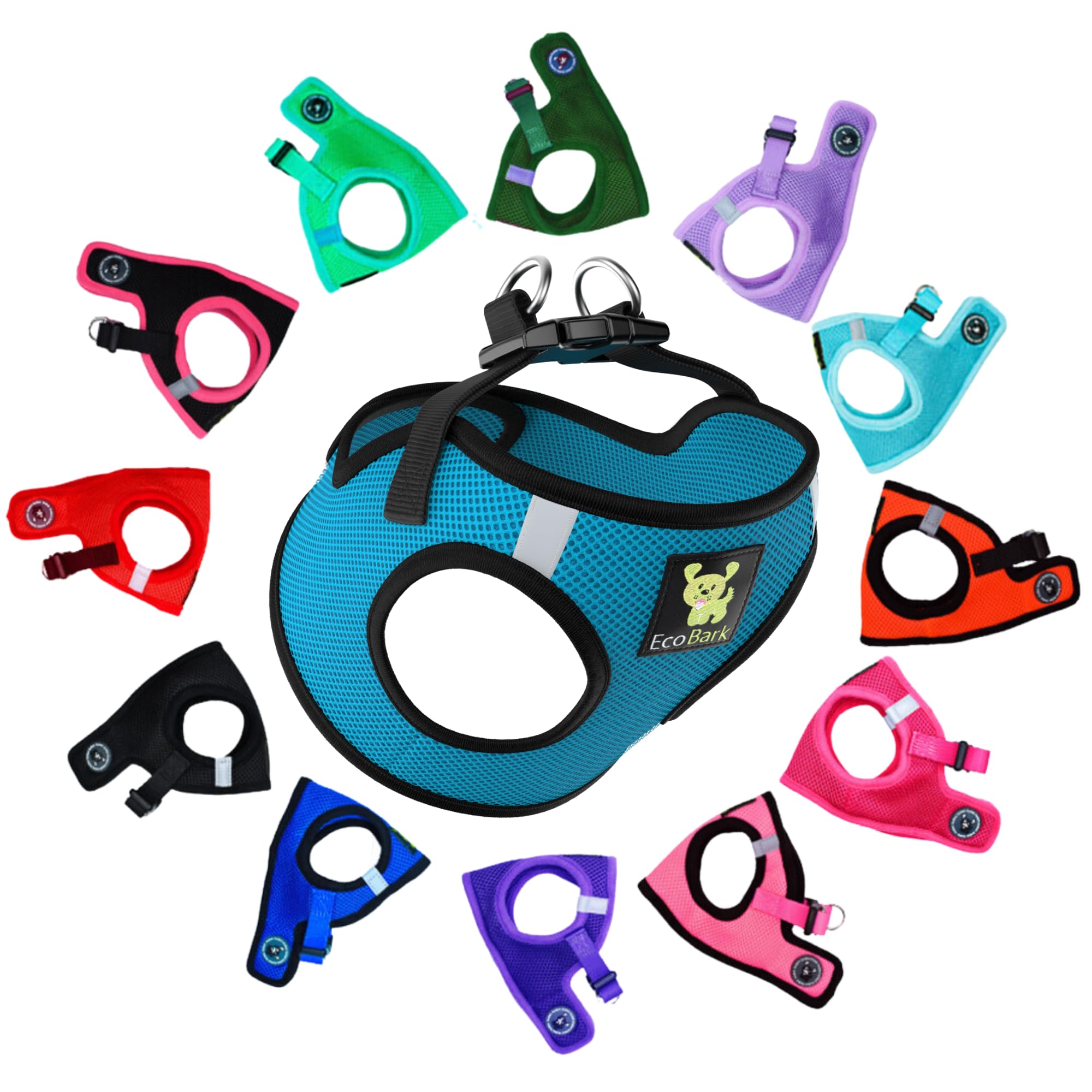 Photo 1 of EcoBark Step in Dog Harness Reflective Soft Ultra Padded Mesh Dog Harnesses for XXS, XS, Small, and Medium Dogs Eco-Friendly Comfort Secure Halter No Pull Adjustable Pet Vest