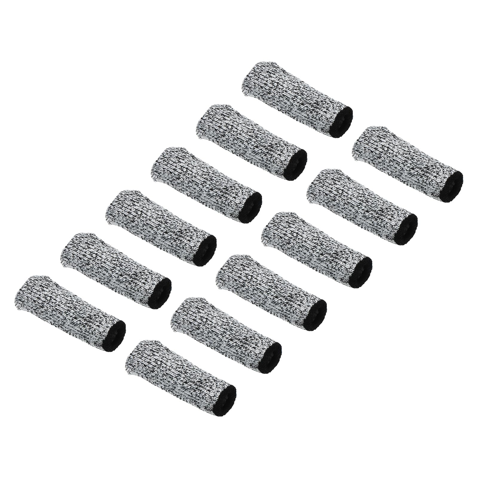 PATIKIL Finger Cots Cut Resistant Protectors, 12Pcs Reusable Fingertip Thumb Covers Guard Anti-Slip Finger Sleeve Protection for Kitchen, Work, Sculpture