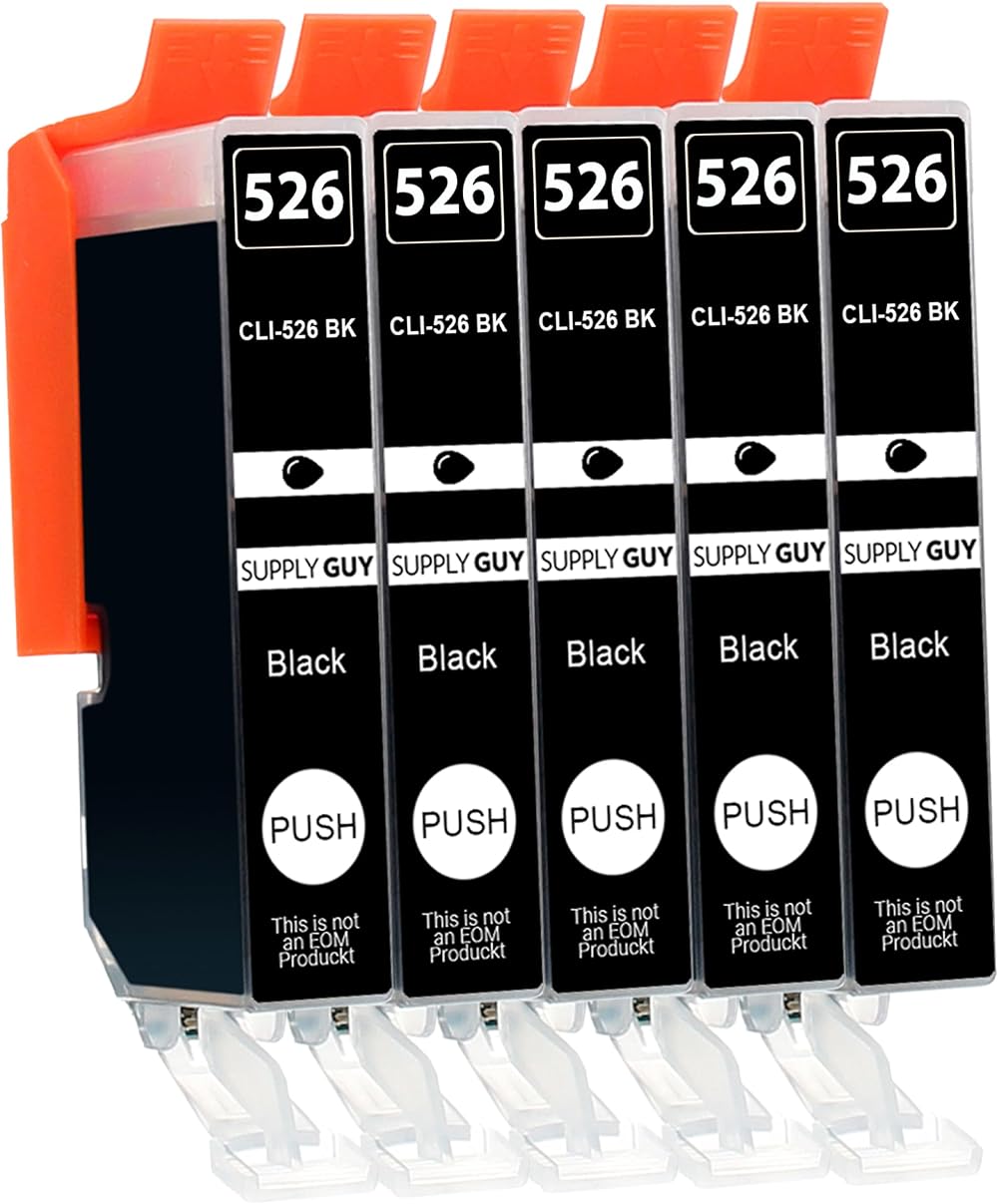 Supply Guy 5x Black Ink Cartridges Compatible Canon CLI-526 for PIXMA IP MG MX