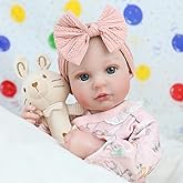 Babeviimt Reborn Baby Dolls - 20 Inch Cute Soft Vinyl Realistic Baby Doll Poseable Real Life Baby Dolls with Complete Accessories for 3+ Years Old Gifts