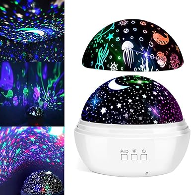 Interieur Projecteur Lampe 360 Rotation Ciel Ocean Petit Veilleuse Plafond Lumiere Pour Bebe Enfants Chambre Decoration Noel Cadeau Anniversaire Amazon Fr Luminaires Et Eclairage