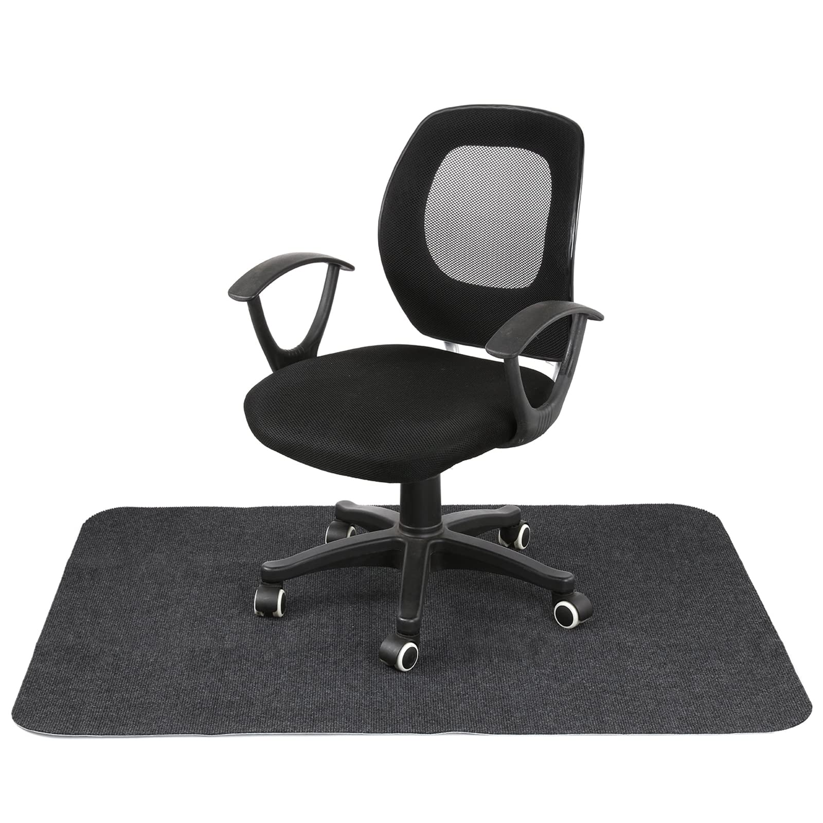 Dyna-Living Office Chair Mat for Hardwood Floor, Home Multi-Purpose Low-Pile Chair Carpet Hard Floor Protector Mat, Non-Slip Computer Chair Mat for Rolling Chairs, Dark Grey, 47" x 35"