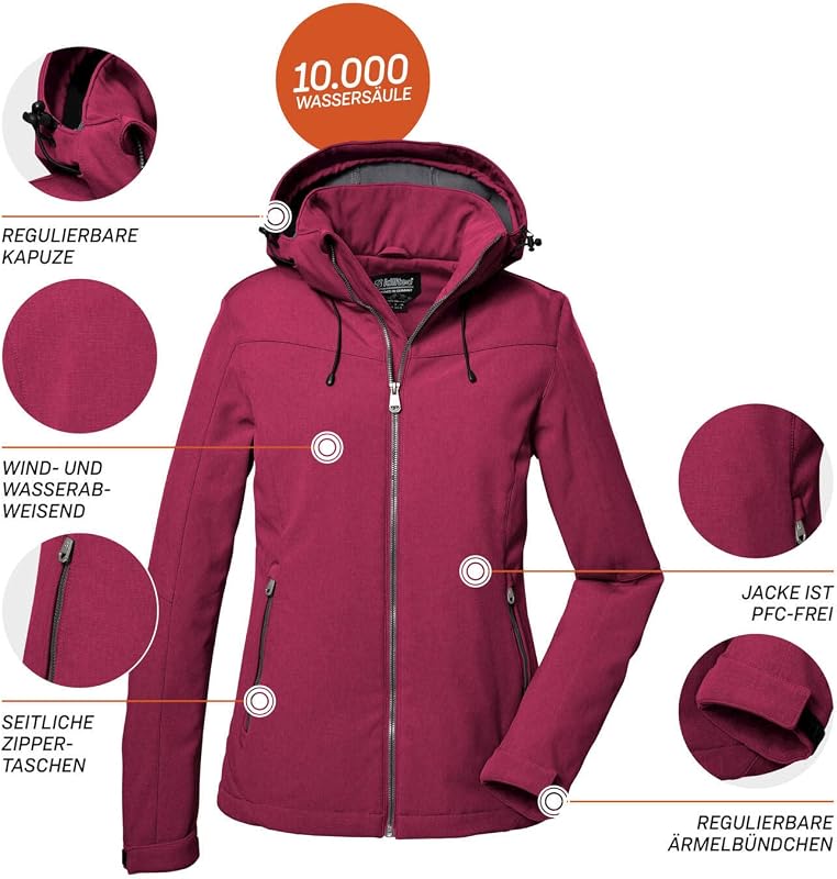 Femme Veste Softshell Doublure Polaire Damen Softshelljacke