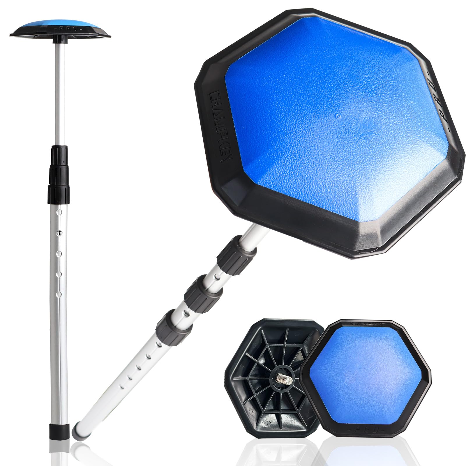 Golf Travel Bag Support Rod Club Protector Pole Cover Aluminum Adjustable 4 Telescoping Sectio，Golf Club Bag Accessories Support System for Golf Bag Durable Portable (Blue&Black)