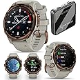 Wearable4U - Garmin Descent Mk3 & Mk3I 51 MM & 43 mm, Titanium Dive Computer - Extra-Long Strap | Up to 25 Days Battery Life, AMOLED Display, Multi-Band GPS Smartwatch & Gift Bundle (010-02753-13)