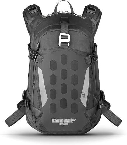 Amazon.com: Rhinowalk Motorcycle Backpack Helmet Holder Hydration