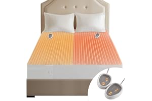 Beautyrest Cotton Blend Heated Mattress Pad Secure Comfort Technology - Luxury Quilted Electric Mattress Pad with Deep Pocket - 5-Setting Heat Controllers, King, White