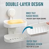 TAILI Suction Soap Dish Shower Holder 3 kg Double Layer Wall Mount view 4