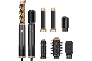 Yitrust 6 in 1 Hair Dryer Brush, Blow Dryer Brush Ionic Hair Dryer, Oval Hot Air Brush, Hair Curler Hair Straightener Magic Styler Autowrap Air Styler