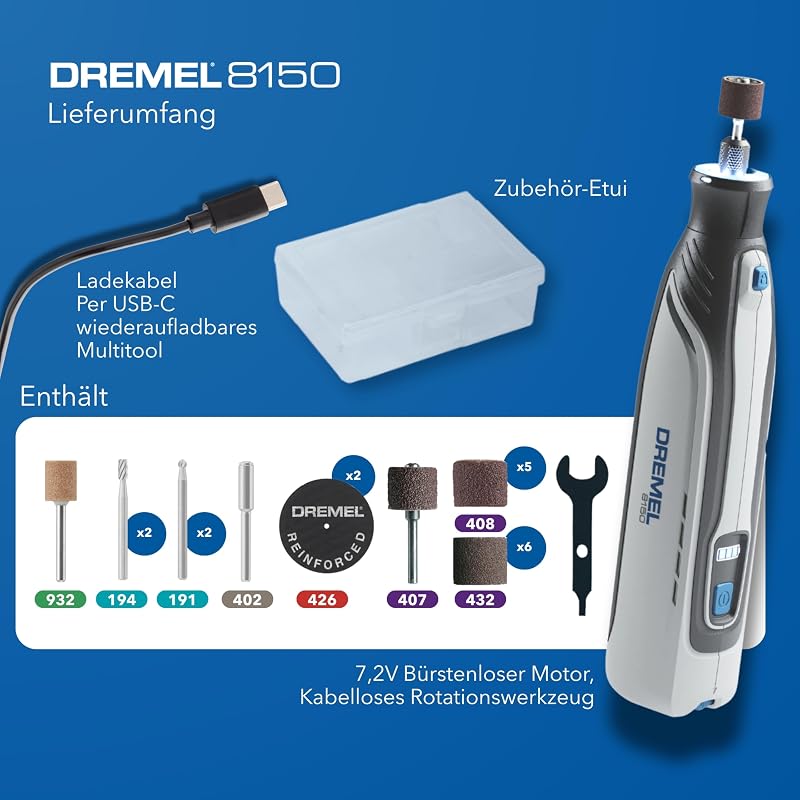 8150 Akku-Bürstenloses Multifunktionswerkzeug-Set 7,2 V USB-C