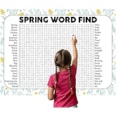 Spring Word Find, Giant Crossword Poster Puzzle, Large Gathering Activity, Minimalist Wall Decor, Multiple Sizes (36 x 48 inches)
