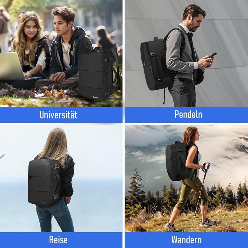 Handgepäck Rucksack 24L, Ryanair Handgepäck 40x30x20 Rucksack Damen