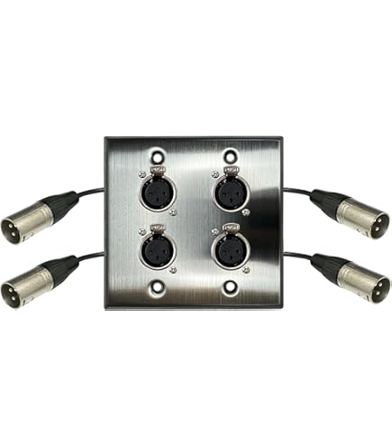 Amazon.com: Seismic Audio Speakers 2 Gang Wall Plate With 4 XLR
