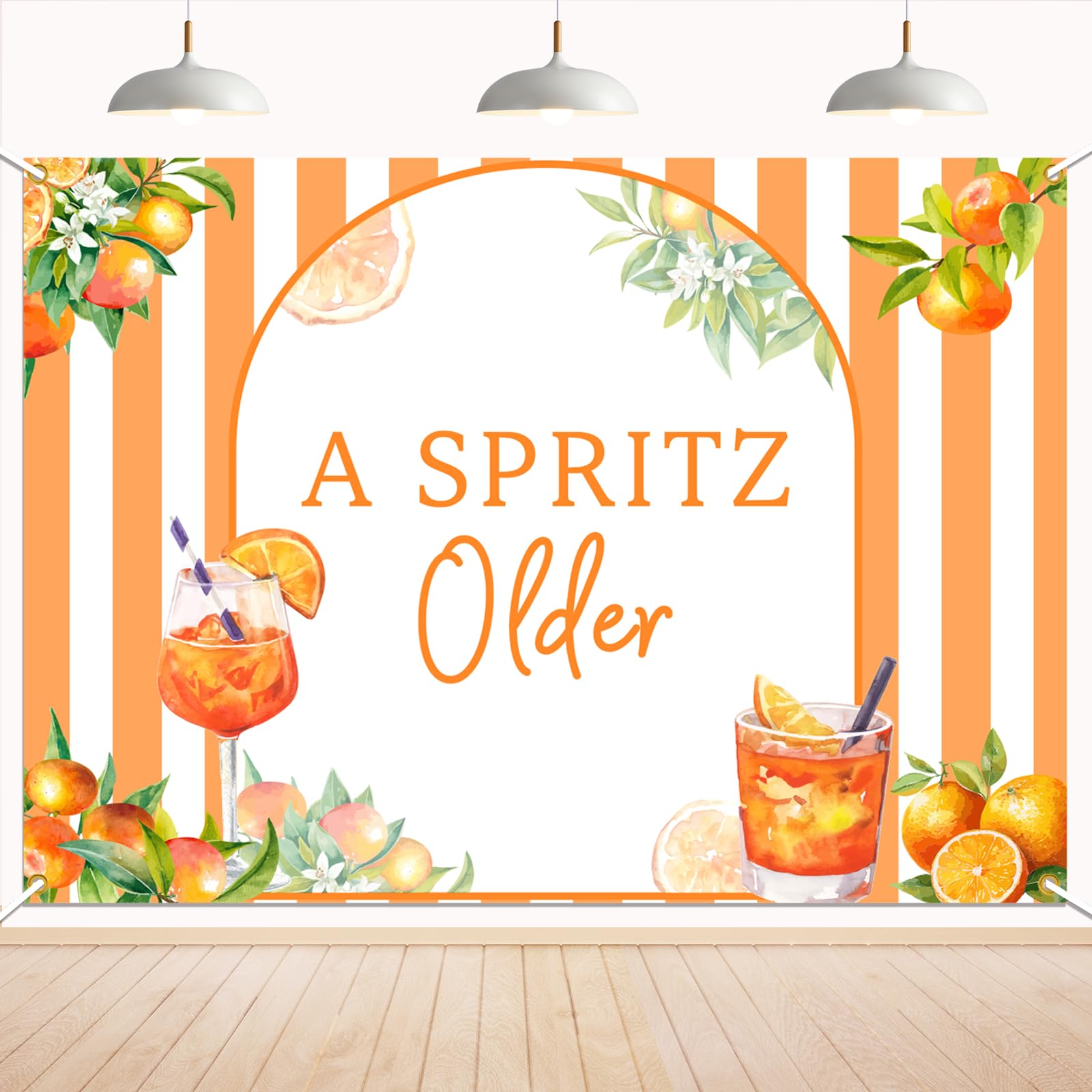 Photo 1 of A Spritz Older Backdrop - Lemon Spritz Birthday Party Photo Props, Italian Birthday Decor, Spritz Lover Birthday Decorations 7x5ft