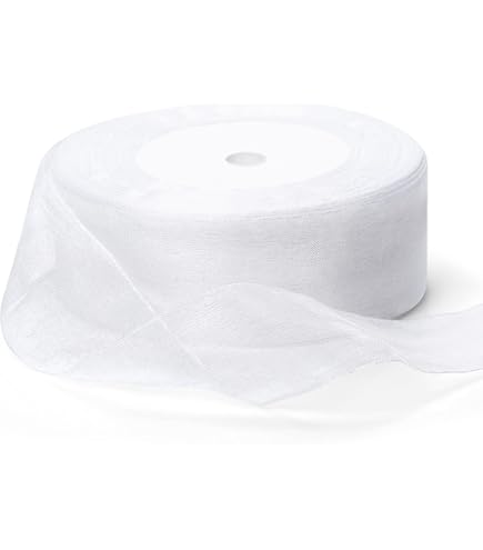 Amazon.com: Hapeper 1 Inch Sheer Organza Chiffon Ribbon, 50