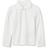 Amazon Essentials Girls and Toddlers' Uniform Pique Long Sleeve Polo Shirt