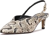 Vince Camuto Women's Kylien Pump, Black/Cream Snake