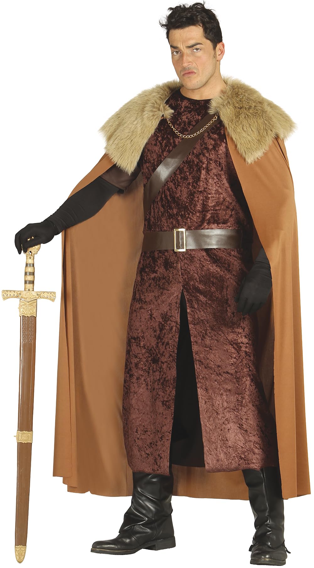 FIESTAS GUIRCA Lord of the Highlands Costume Man – Medieval Warrior Costume Man Size M