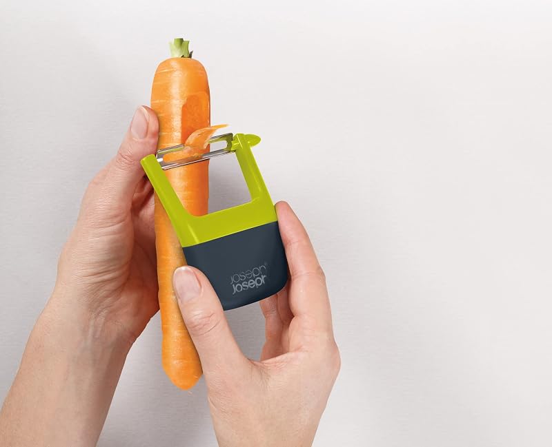 Duo Eplucheur droit Easy-Grip pour pommes de terre et légumes, vert