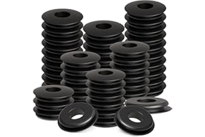Ailbiuko 50 Pcs Rubber Glad Hand Seals, Black Round Gladhand Gaskets for Semi Trucks Trailers Brake Air Hose Part Number 10028