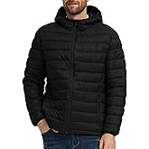 wantdo Men's Lightweight Winter Jackets Warm Puffer Jacket Quilted Winter Coat with Hood
