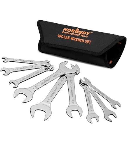 Jeu De 8 Clés à Fourche Ouvertes Impériales 3/8 à 7/8 - Clés Mécanique Robuste