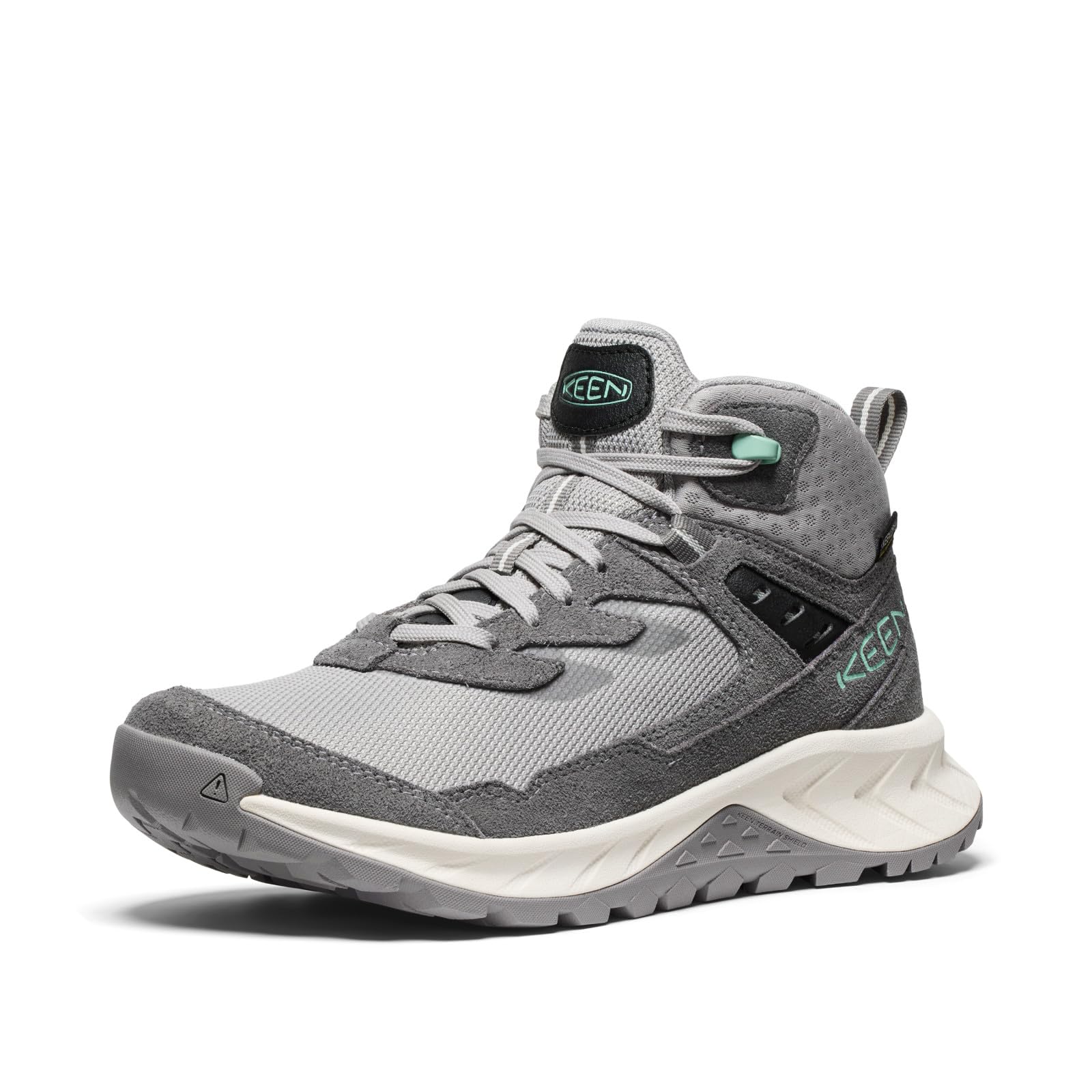 Photo 1 of ***2 LEFT SHOES**** KEEN Women's Hightrail Mid Height Durable Lightweight Breathable Leather Waterproof Hiking Boots, Alloy/Lichen, 9