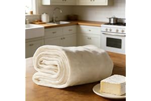 Grade 100 Cheesecloth, 32x32 Inch Ultra-Fine Mesh Unbleached Cotton Muslin for Straining, Cooking, Cheese Making, Reusable He