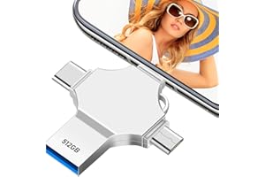 AOIRHLA USB Flash Drive Photo Stick 512GB - 4 in 1 USB 3.0 High Speed Thumb Drive Memory Stick Portable Jump Drive Storage Device for Smartphone/Computer/Laptop/PC/Android External Data Storage