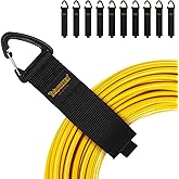 Extension Cord Organizer and Hanger (10-Pack, 22 kg Capacity), Trilancer Hook-and-Loop Storage Straps with Triangular Buckle