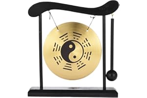 Feng Shui Desktop Gong - Japanese Small Meditation Gong Percussion Instruments, Zen Art Meditation Desk Bell Decor Greatideal