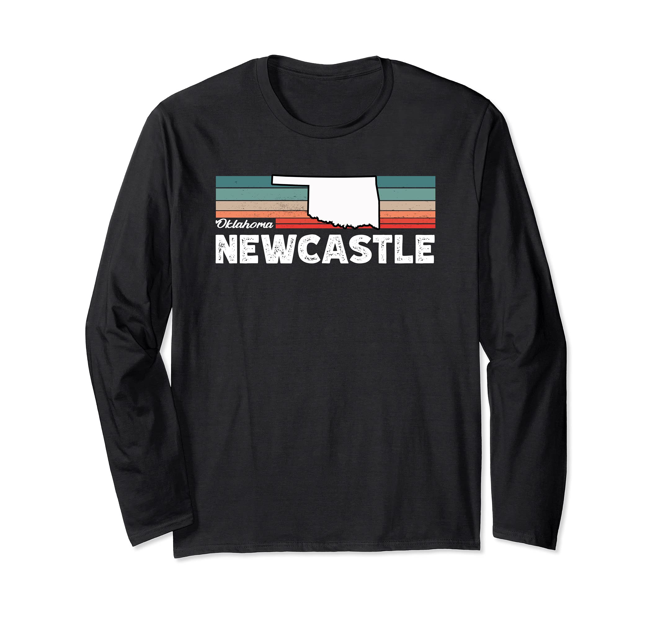 Vintage Retro Newcastle CA Tourist Native Oklahoma Long Sleeve T-Shirt