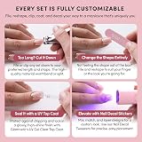 Glamnetic Goal Getter Press On Nails Medium Almond Neutral Gold Reverse French view 5