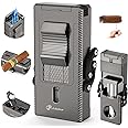 LIHTUN Cigar Lighter Multifunctional All-in-1 Torch Lighters Built-in Holder Cigar Draw Enhancer Cigar Punch Gift for Men Butane Lighters with Folding Cigar Cutter V-Cut