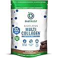BioTrust Ageless Multi Collagen Peptides Powder – 5 Types (I, II, III, V, X) – Chocolate Collagen Powder for Women & Men – Hydrolyzed Protein – Grass Fed Beef, Fish, Chicken, Eggshell Membrane