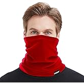 Meilzer Neck Gaiter, Winter Face Mask Cover, Fleece Windproof Cold Weather Scarf for Men, Women