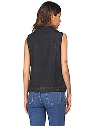 Chainscroll Women's Plus Size Single Breasted Denim