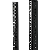 Tecmojo 14U Vertical Rack Rail Pair Kit DIY Rack Rails Kit, 12-24 Screws Included to Mount Equipment 2U-20U