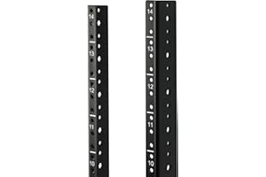 Tecmojo 14U Vertical Rack Rail Pair Kit DIY Rack Rails Kit, 12-24 Screws Included to Mount Equipment 2U-20U