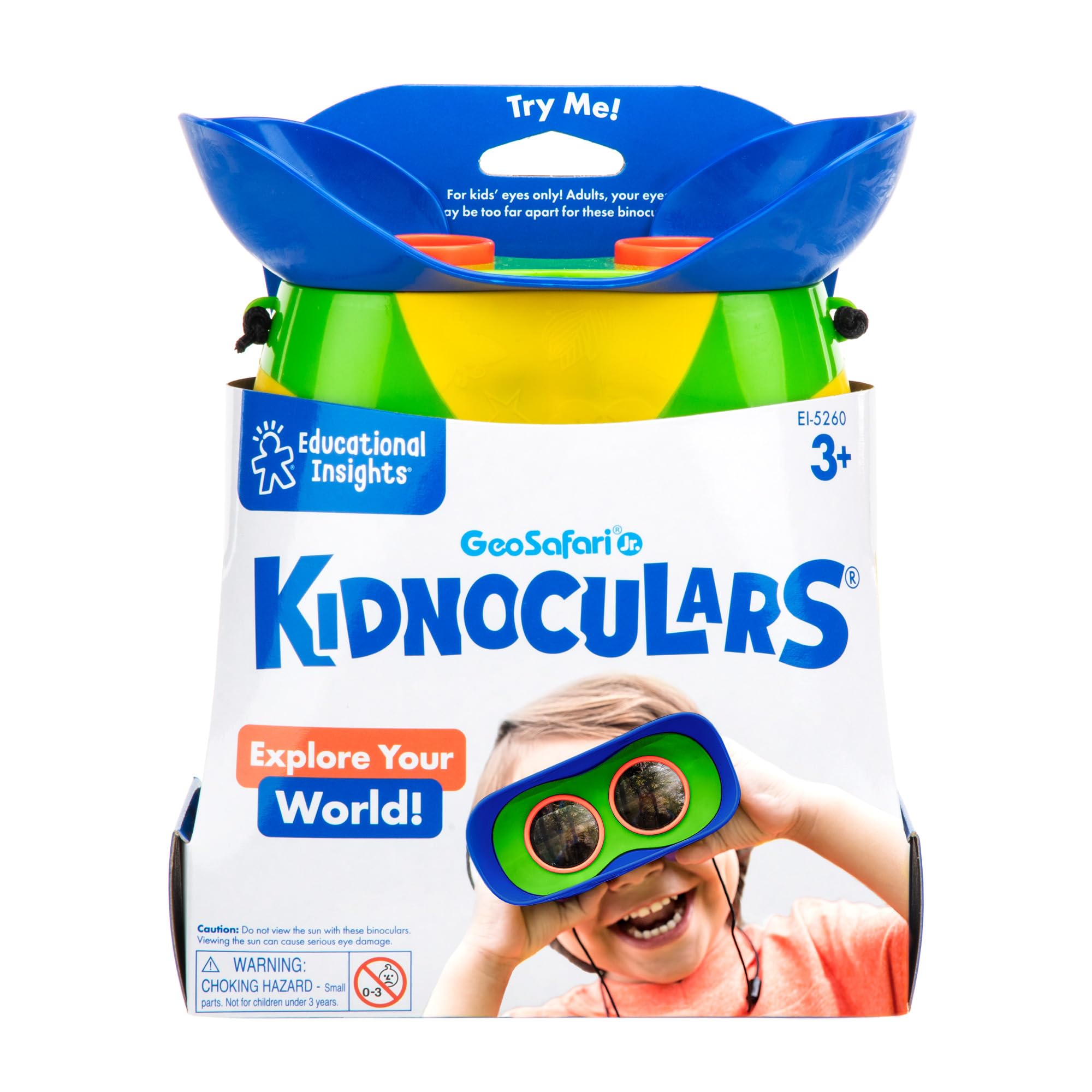 Educational Insights GeoSafari Jr. Kidnoculars, Binoculars for Toddlers & Kids, Easter Basket Stuffers for Kids, Gift for Toddlers Ages 3+