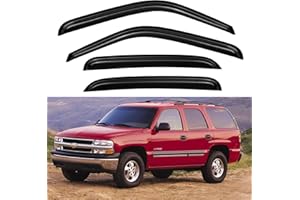 YQAUTEC Window Rain Guards Shield for Chevy Tahoe/GMC Yukon 2000-2006, Window Vent Visors Shades Wind Deflectors for 2002-2006 Cadillac Escalade