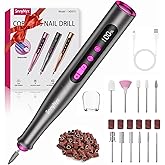 SnnyNyx Electric Nail Drill Professional, 35000RPM Cordless Acrylic Nail Kit for Nail Polish Remover, Electric Nail File Buffer Grinder, Nail Filer Electric Manicure and Pedicure kit (Matte Gray)