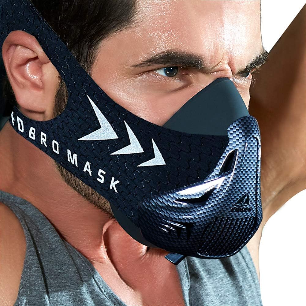 FDBRO Workout Fitness Mask, Training Mask, Running Mask, Breathing Mask, Resistance Mask,Men Women Adult High Altitude Elevation Simulation Trainer