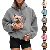 Pet Pouch Hoodie Oversized Cat And Dog Pouch Sweatshirt Comfy Pullover
