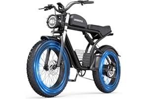 Urbrica Electric Bike for Adults, 1500W 30MPH,48V 20/23AH,Max 75Miles Electric Motorcycle 20" Fat Tire Dirt Bike, Shamano 7-Speed E-Bike Dual Shock Absorber UL Certified