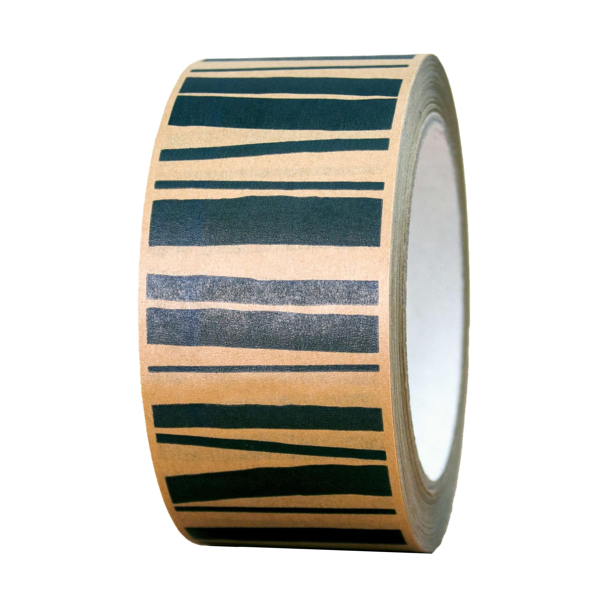 INKKIN Striped Kraft Paper Packing Tape (Black/Brown)