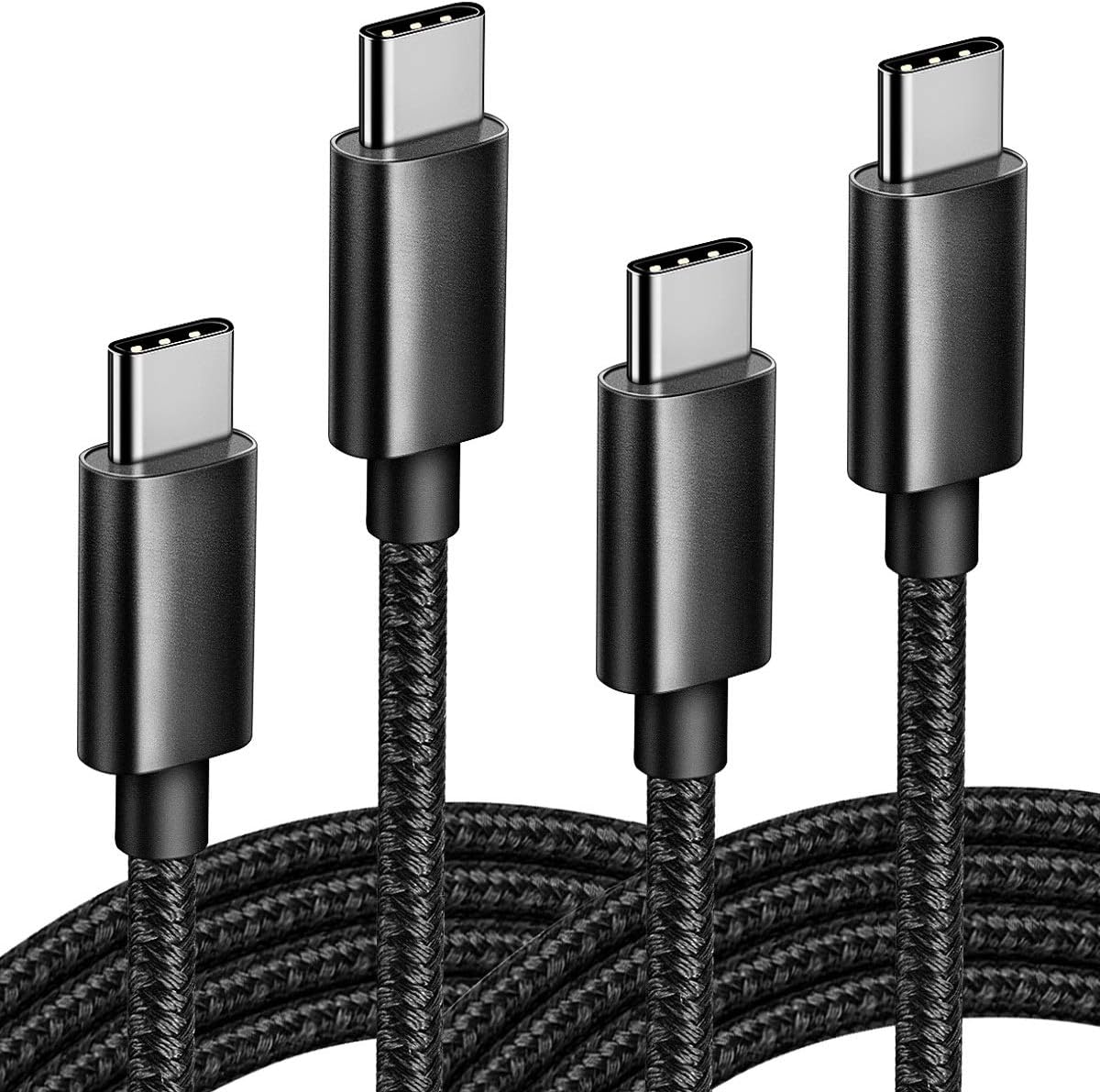 USB C to USB C Cable 6FT, 2Pack Nylon Braided USB Type C