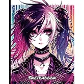 Goth Punk Anime Girl Art Sketchbook: Personal Artist Book for Drawing Sketching Doodling | Kids Teens Adults Appropriate